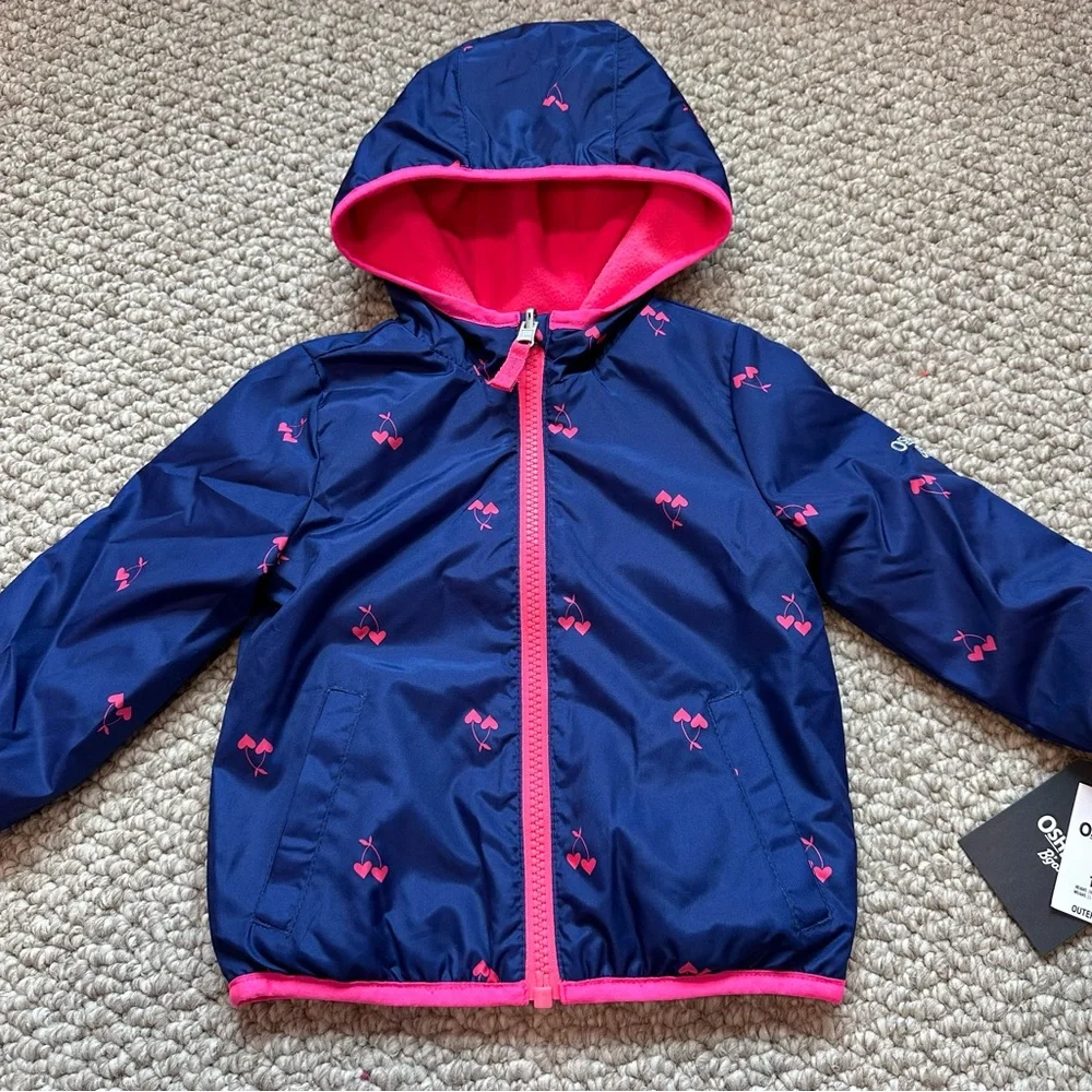 Girls Oshkosh Reversible Jacket‎ Size 12 months